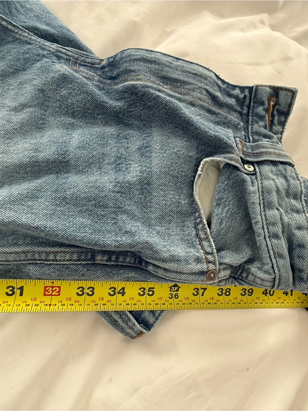KHAITE High-Rise Straight Leg Jeans in Light Blue Wash - Picture 12 of 12